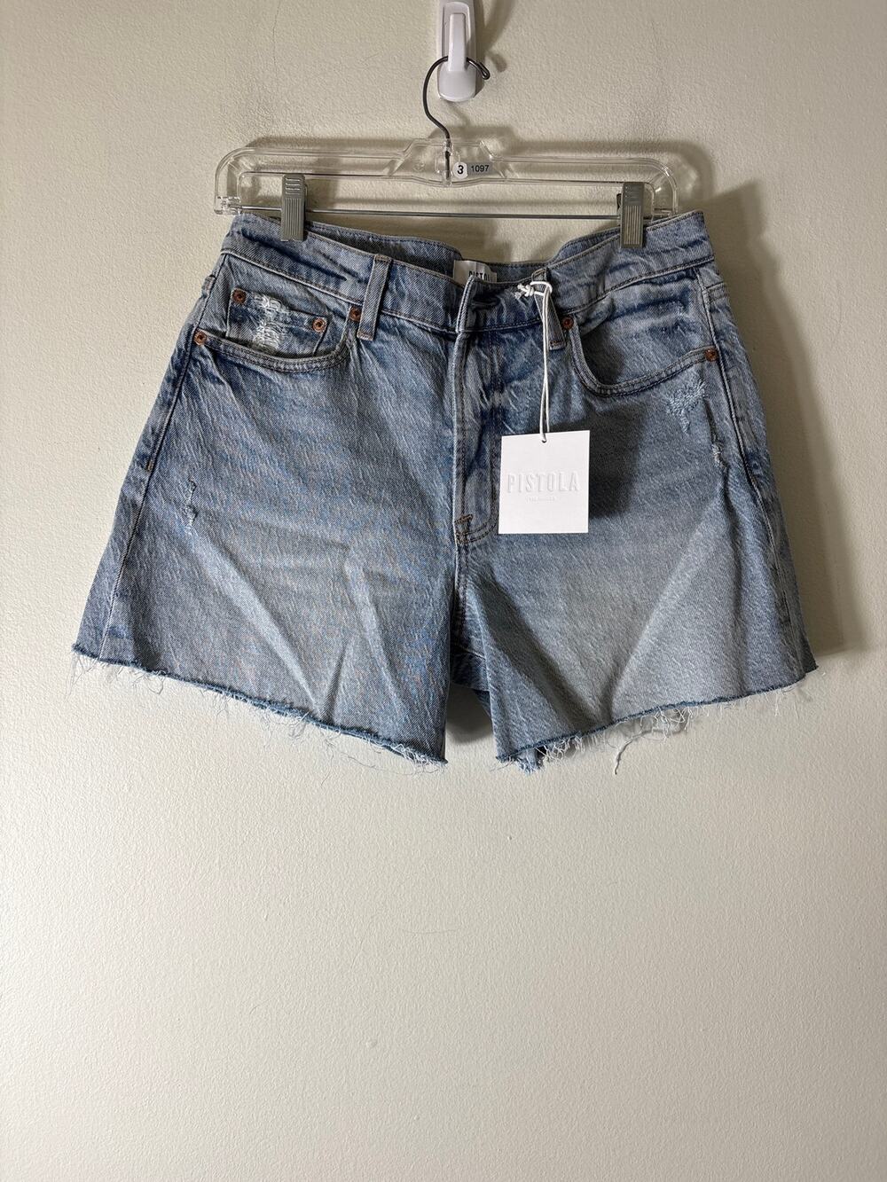 NWT Pistola Kennedy Relaxed Mid Rise Cut Off Shorts Sz 28